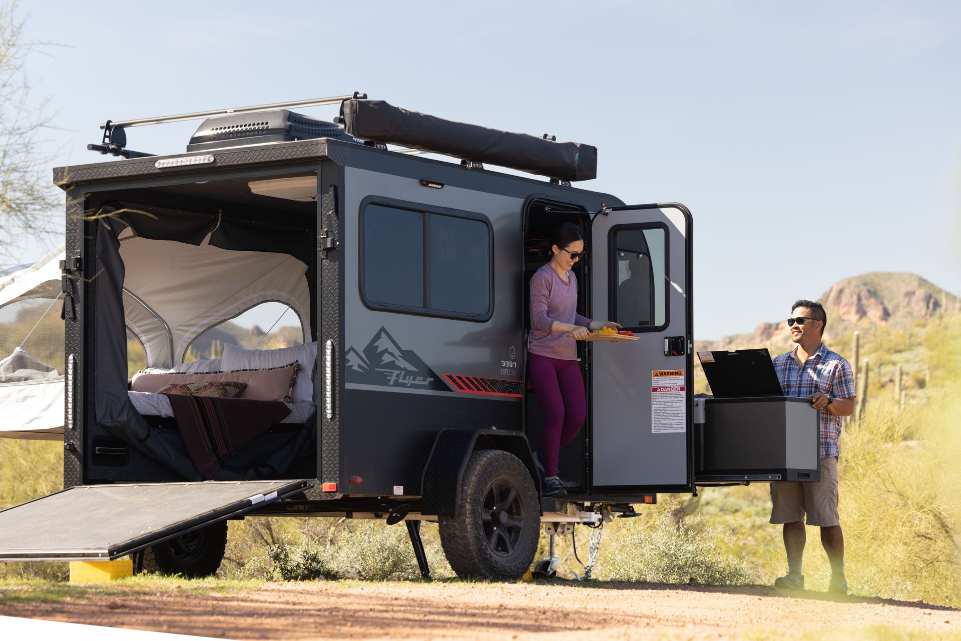 offroad, rugged camping adventure