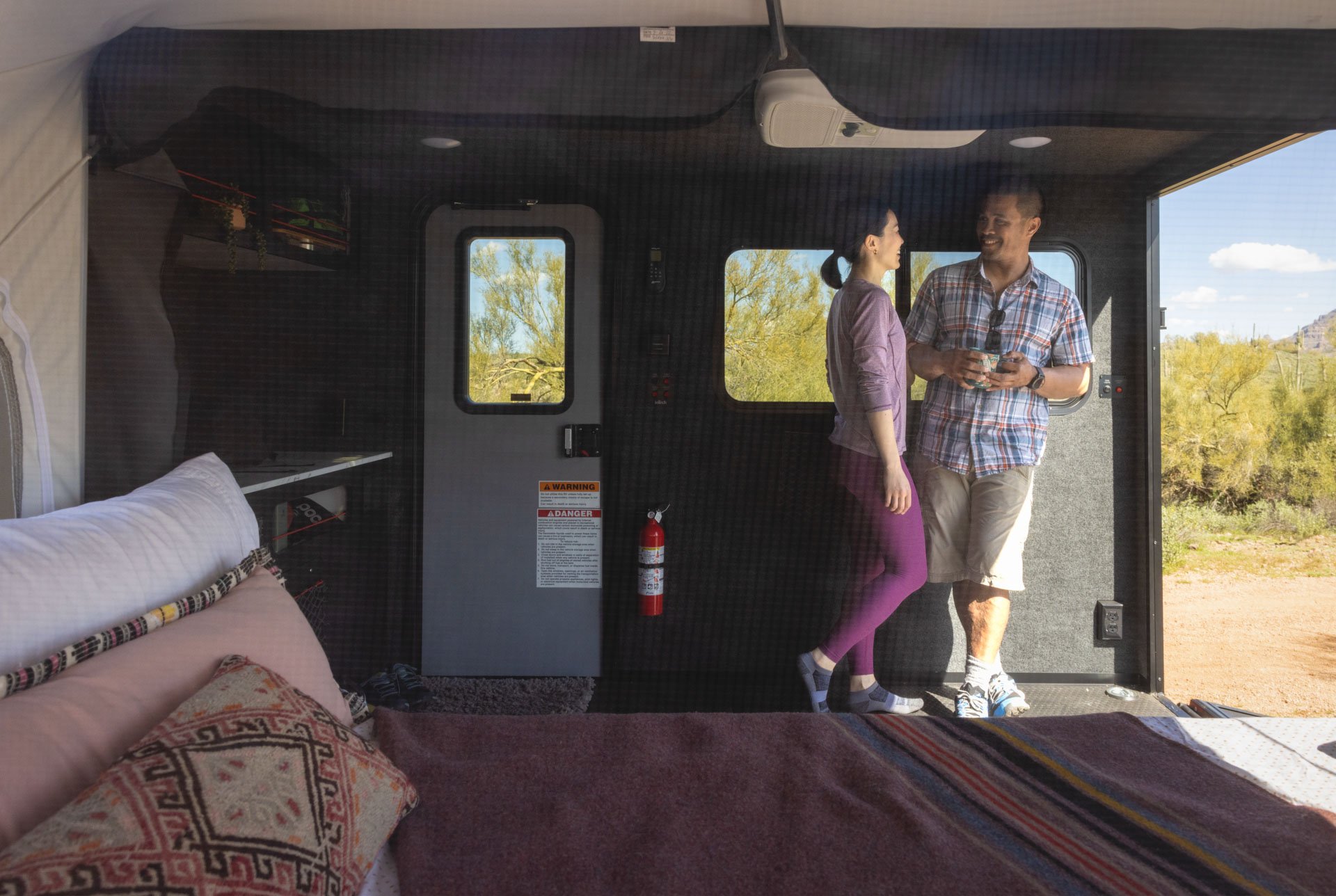 spacious interior tipouts trailer