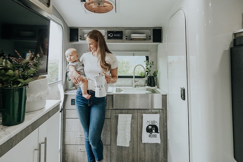 amenities galore, home conveniences camping