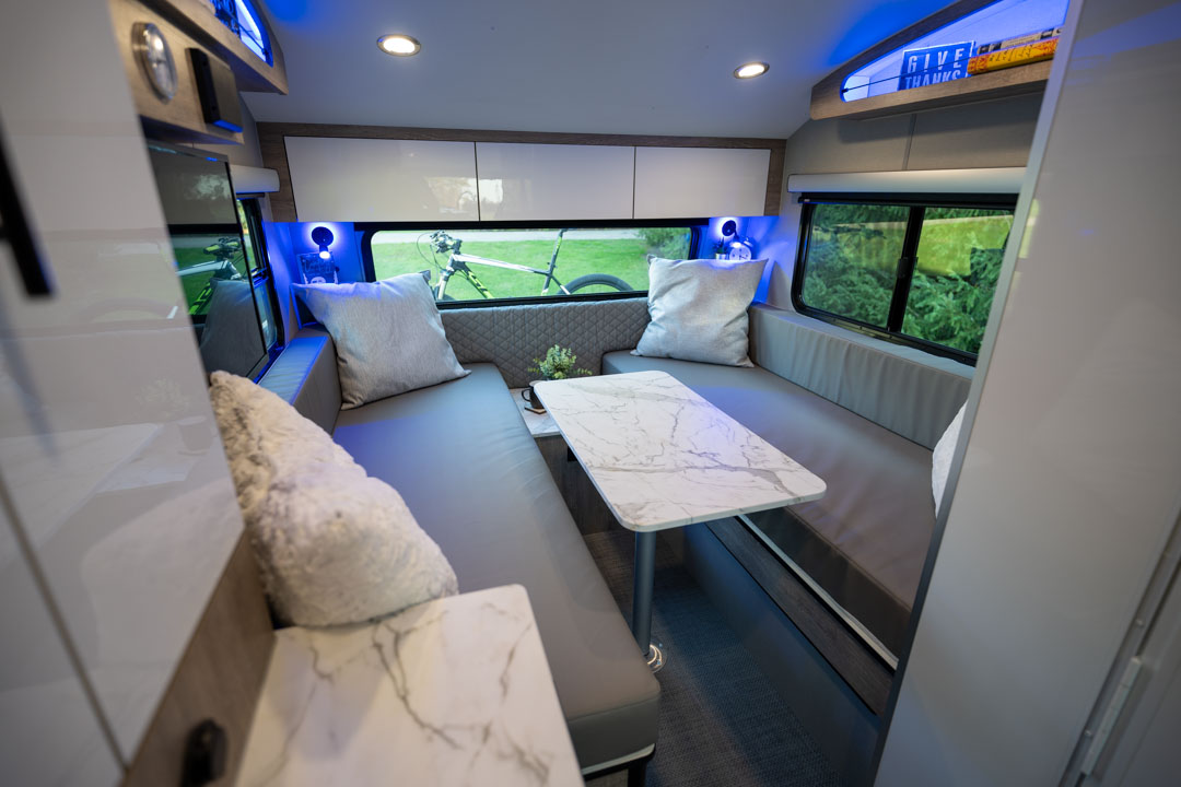 panoramic dinette RV interior