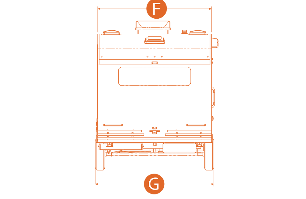 Aucta Willow rear dimensions diagram