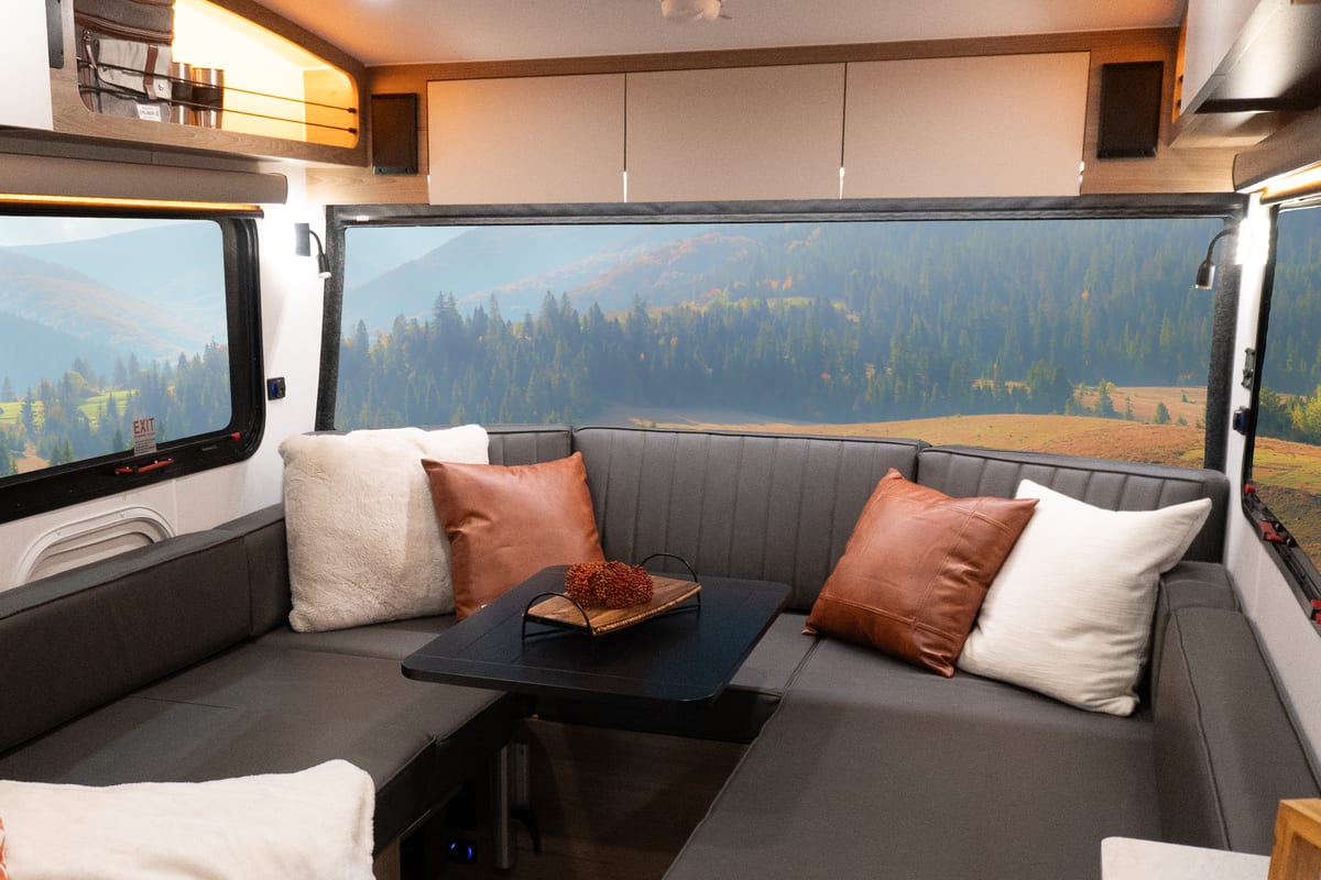 panoramic dinette RV interior
