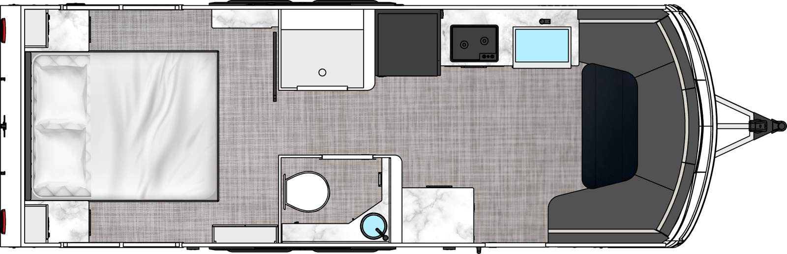 inTech Aucta Willow Queen Bed Floorplan