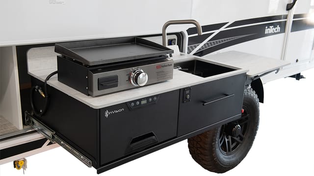 convenient outdoor camping kitchen