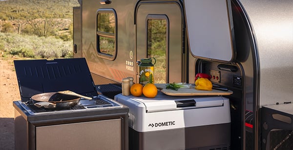 slideout convenient outdoor camper kitchen